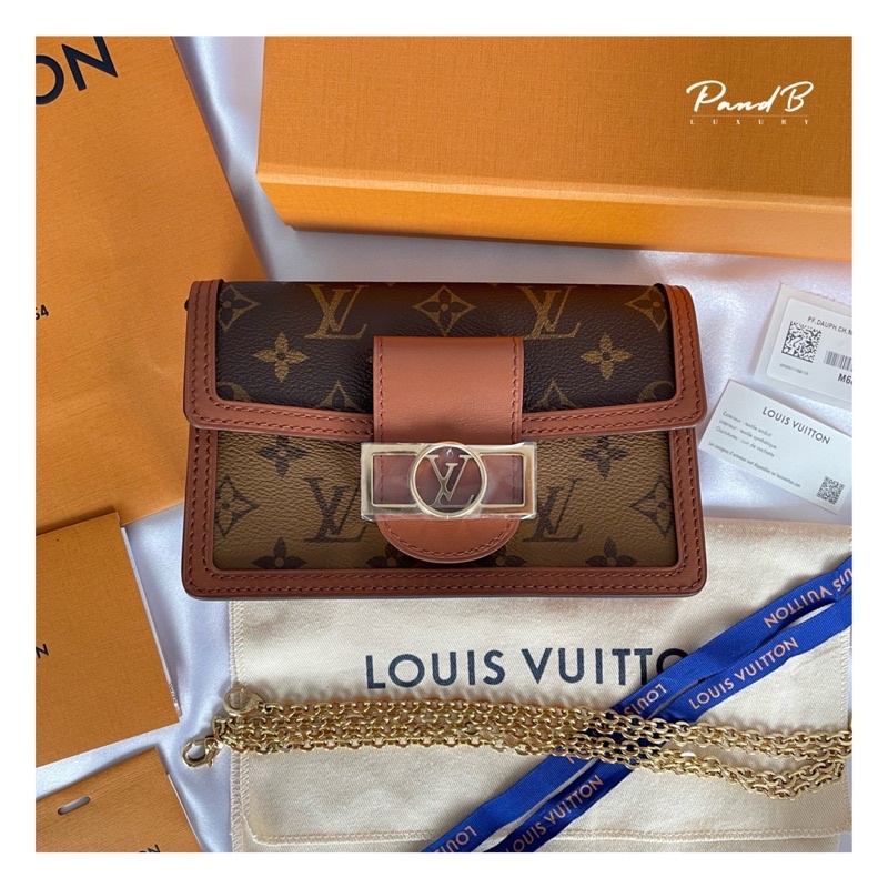 [ของแท้💯] New LV Louis Vuitton Dauphine Chain Wallet