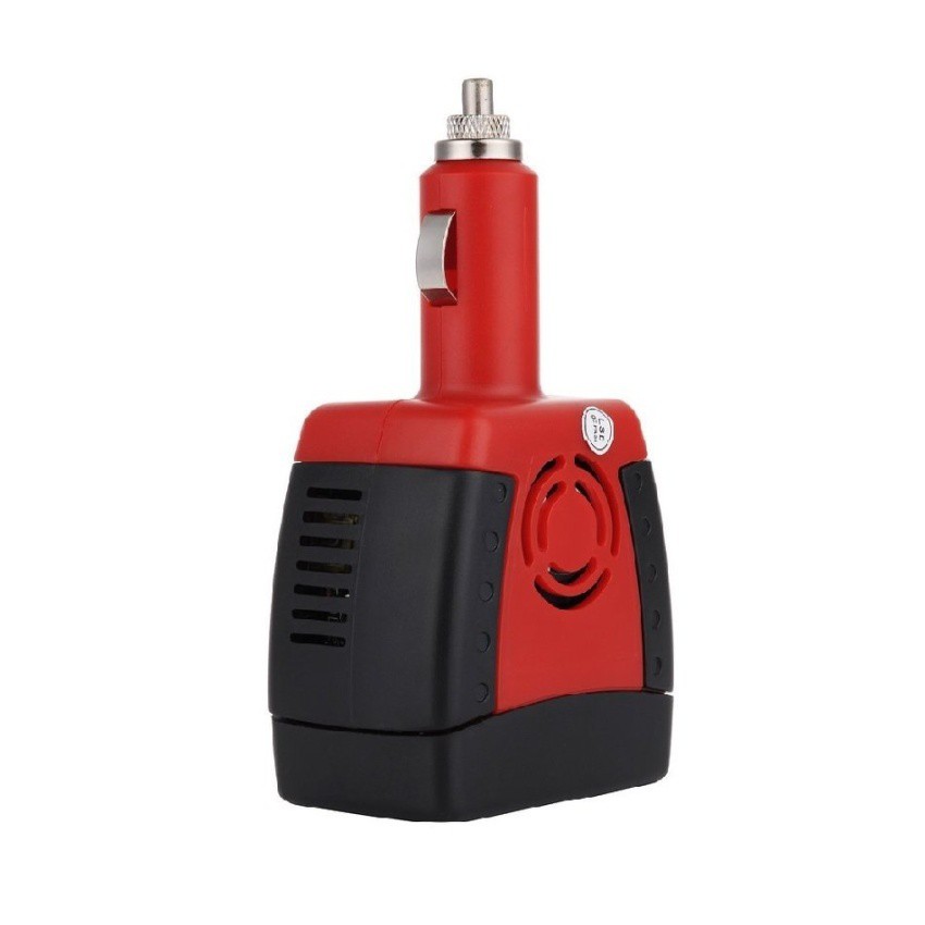 Inverter 150W เครื่องแปลงไฟแบตเตอรี่รถยนต์เป็นไฟบ้านขนาดเล็ก (สีแดง)
