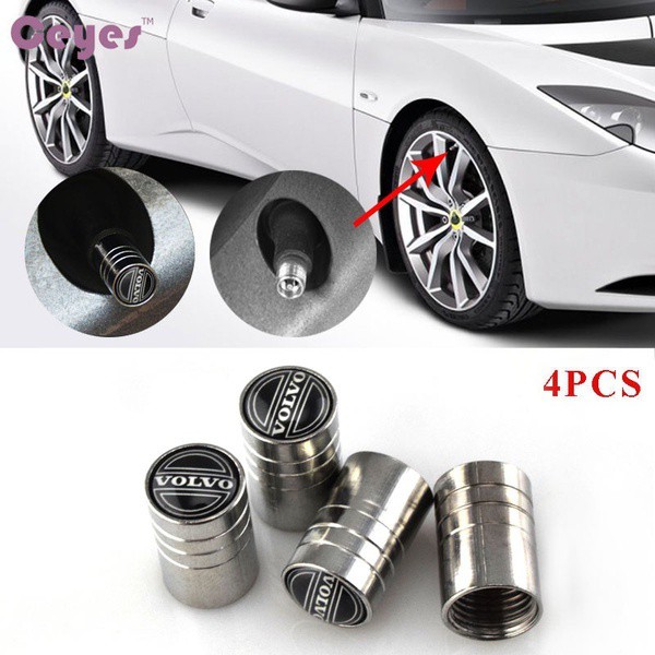 4PCS Universal METAL ALLOY TIRE VALVE AIR PORT DUST COVER STEMS CAP CAPS