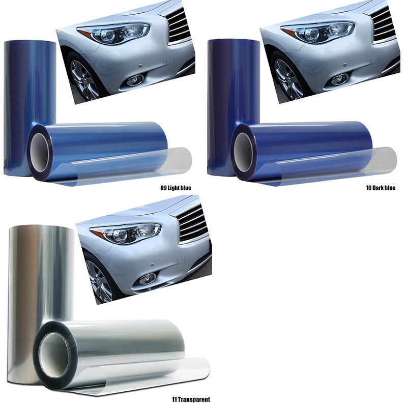 OM 30*60 ซม.ร้อนไฟหน้ารถสติกเกอร์ Tint ฟิล์มไฟท้ายไวนิลหมอก Light Wrap - รูปที่ 7