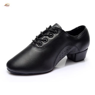 เทศกาลสงกรานต์ Men Ballroom Dancing Shoes Latin Tango Dance Shoes for Adult Kids Boys