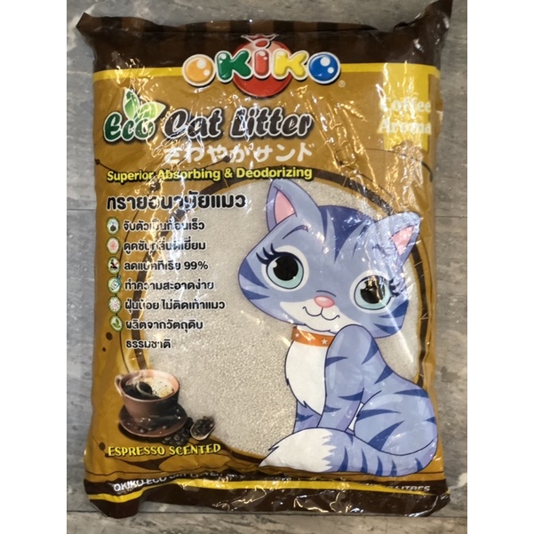 okiko ทรายแมว กลิ่นกาแฟ 10ลิตร