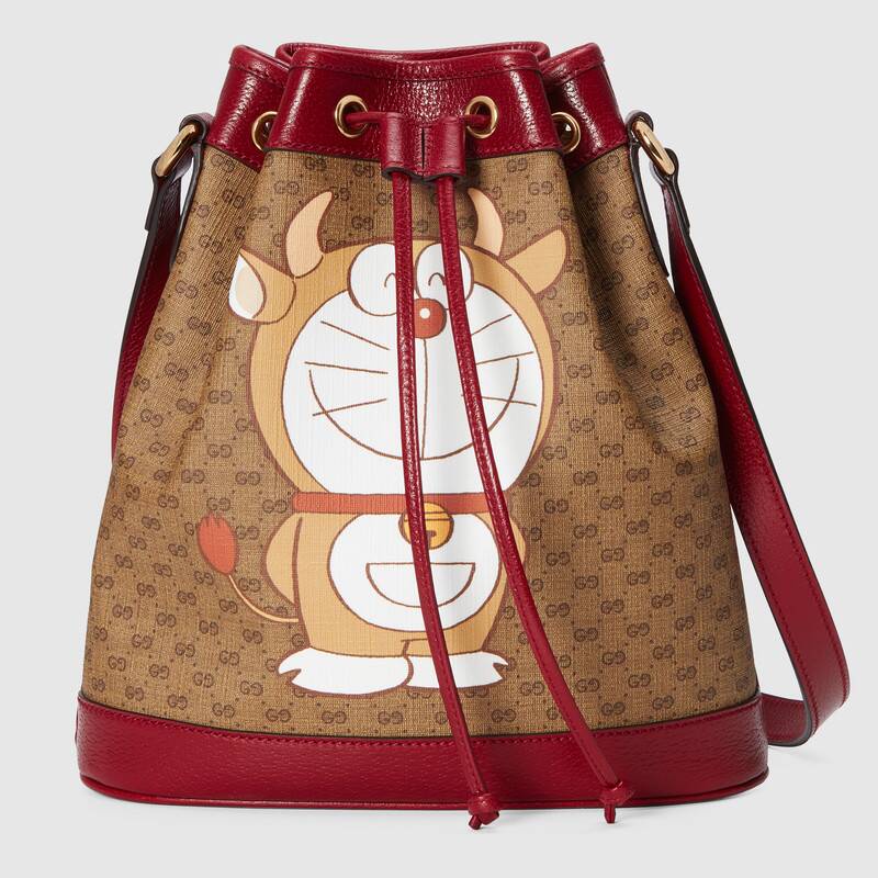Brand new genuine Gucci Doraemon x Gucci joint series small bucket bag