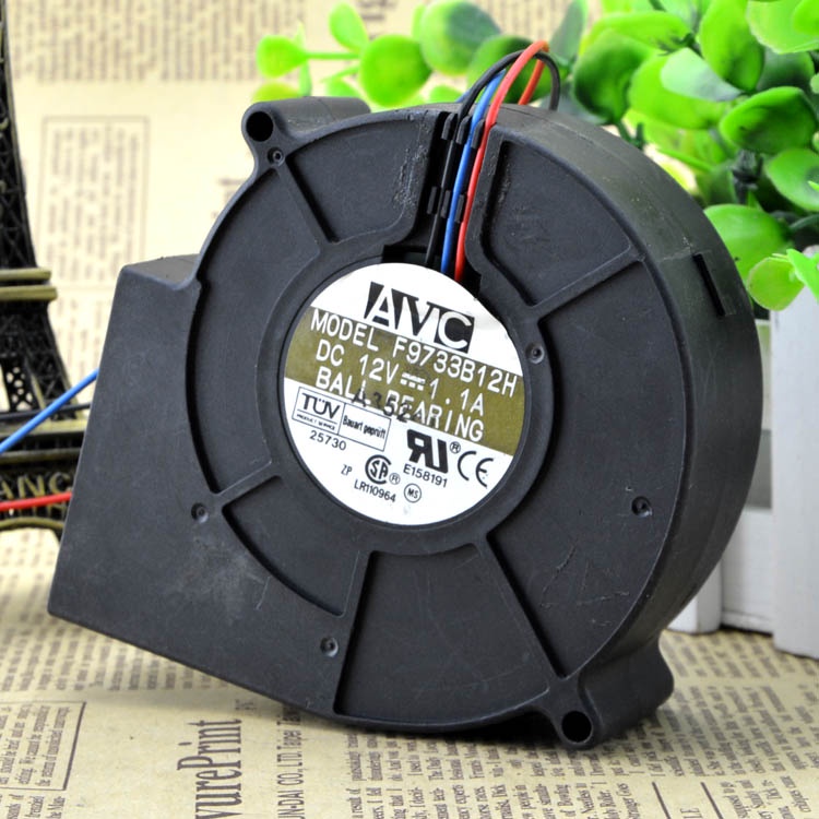 AVC F9733B12H F9733B12HP 12V 1.1A 9CM 9733 พัดลมเทอร์โบฉาย