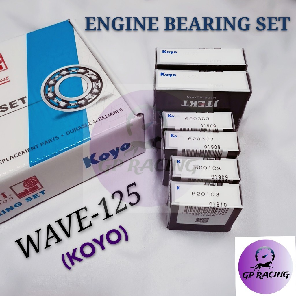 EX5/KRISS/WAVE-125/LC135/LC135(HC)/Y-125Z/FZ150/Y15ZR ENGINE BEARING SET KOYO GP RACING