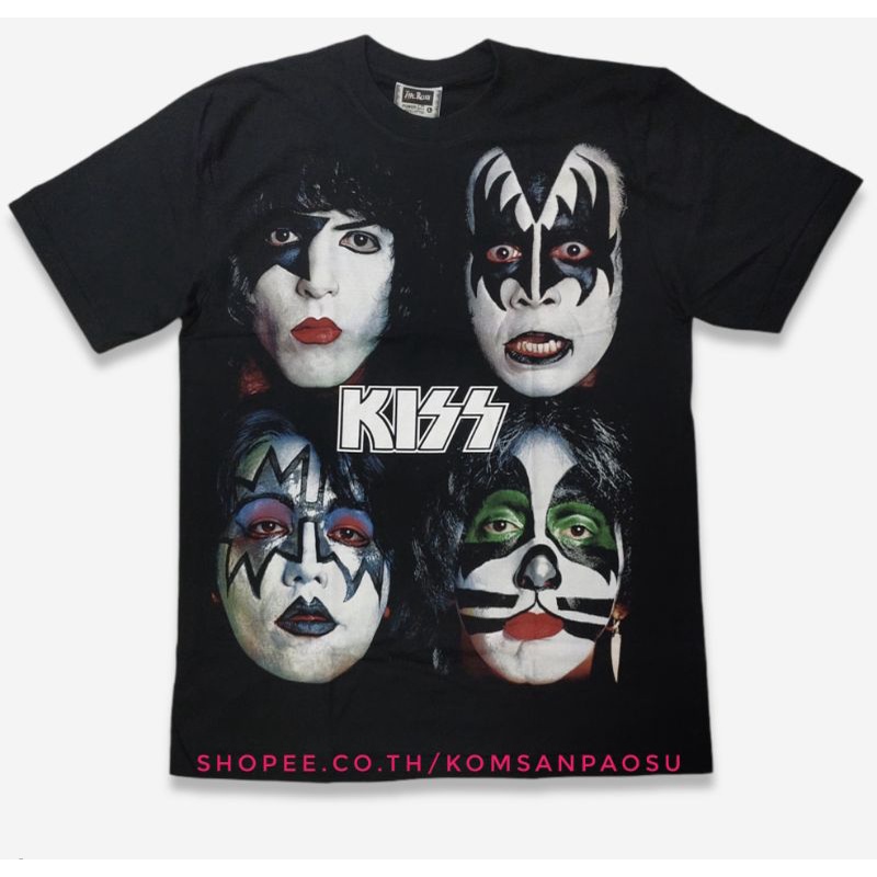 เสื้อวง kiss เสื้อวงดนตรีร๊อค kiss ป้าย the roxx