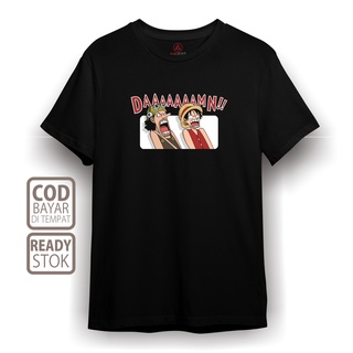 คอตต้อนคอกลมเสื้อยืด ลายการ์ตูนอนิเมะ ONE PIECE 0059 LUFFY USOPP ONE PIECES-5XL