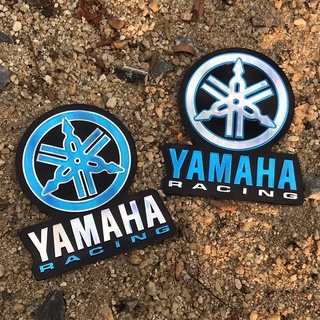 สติ๊กเกอร์ Yamaha สติกเกอร์ [2ชิ้น] โลโก้ ยามาฮ่า สีฟ้า แต่งรถ ติดรถ Blue Logo Sticker 3D ปั๊มนูน มอเตอร์ไซค์ Motorcycle