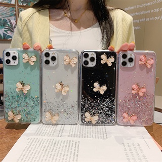 เคสโทรศัพท์ OPPO Reno7Z 5G/Reno4 4G/Reno4 Pro 4G/Find X3 Pro/Find X2/Find X2 ProCasing Bling Starry Sky Sequins Purple Green Clear Pink Silicone Cute Butterfly Phone Soft Case เคส Reno7Z 5G