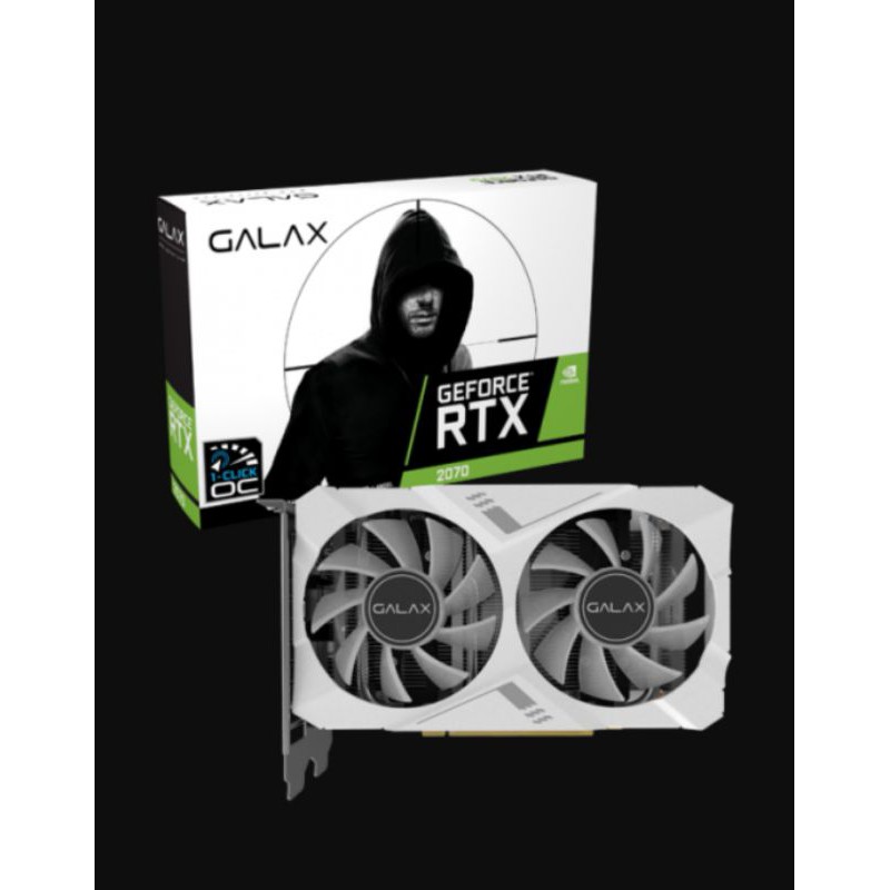 GALAX GeForce® RTX 2070 White Mini (1-Click OC)8GB GDDR6 256-bit DP/HDMI/DVI-D