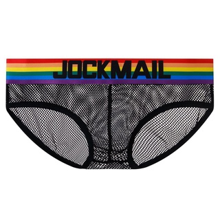 Jockmail กางเกงชั้นใน เอวต่ํา ผ้าตาข่าย ระบายอากาศ เซ็กซี่ แห้งเร็ว เหมาะกับฤดูร้อน สําหรับผู้ชาย