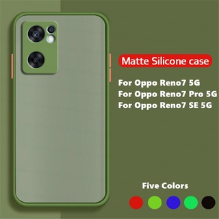 เคสโทรศัพท์มือถือแบบแข็ง โปร่งแสง ผิวด้าน กันรอยเลนส์กล้อง สําหรับ Oppo Reno 7 Pro SE 5G Reno7 7Pro