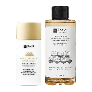 โปรโมชั่น : ซื้อคู่สุดคุ้ม The 28 | Proteccion UV CUT Water screen SPF 50 PA 40 mlLifting Toner 320 ml