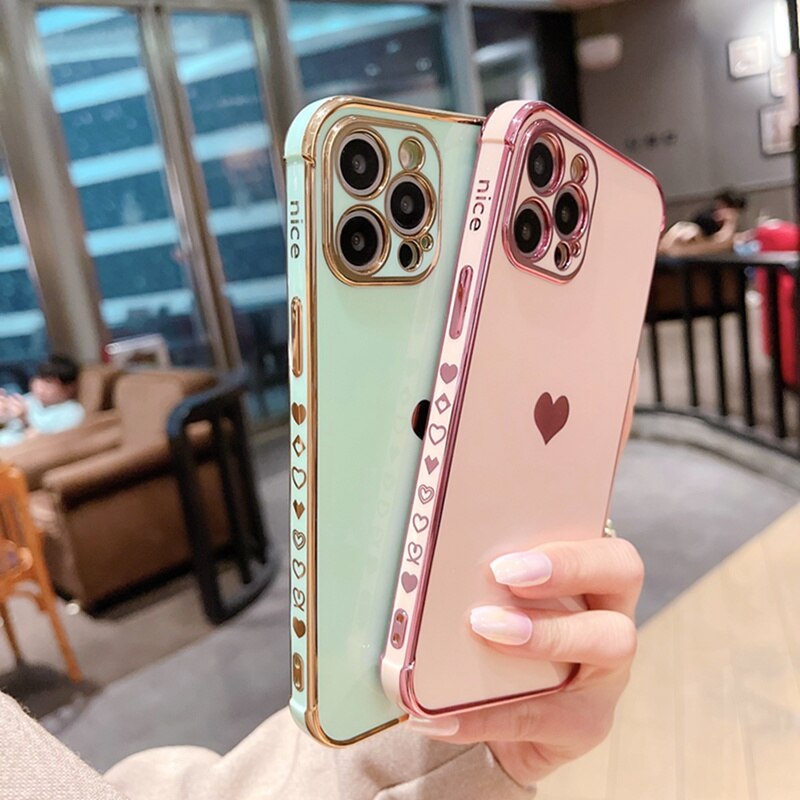 เคสโทรศัพท์มือถือชุบแม็กซ์ชุบหรูหราสําหรับ Iphone 13 11 12 Pro Max Mini Promax 13pro 12pro 11pro Max