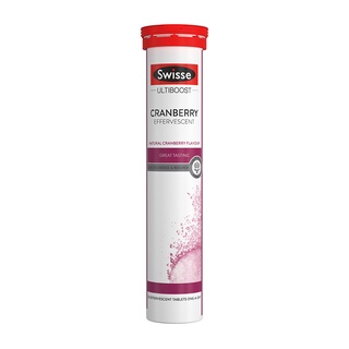 Swisse Cranberry Effervescent Tablets 20 Tablets Vitamin C Women Urinary Health เม็ดฟู่ วิตามินซี แครนเบอร์รี่