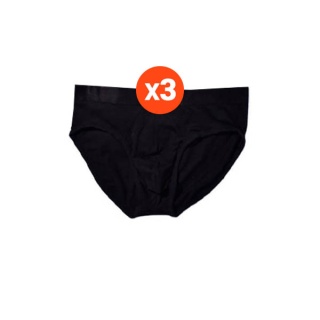 era-won กางเกงใน Zinc Plus Anti-bacteria Underwear bikini 3 ชิ้น / (3XL 2 ชิ้น) สี Black