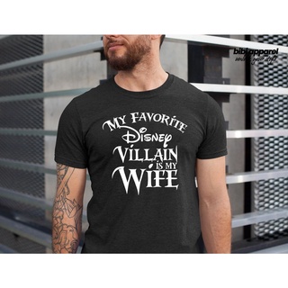 [S-5XL]เสื้อยืด พิมพ์ลายดิสนีย์ Villain is my Wife Disney ที่ชื่นชอบ เหมาะกับคู่รัก สําหรับผู้ชาย