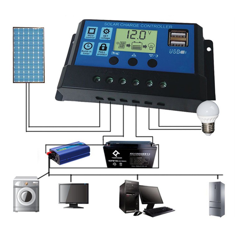 Solar charge controller 30A 12V/24V PWM Shopee Thailand