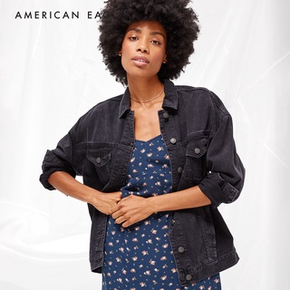 American Eagle Black Boyfriend Denim Jacket เสื้อแจ็คเก็ต ผู้หญิง ยีนส์ บอยเฟรนด์ (NWJA 038-3146-001)