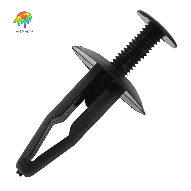 25 ชิ้นพลาสติก Rivets Fastener รถกันชน Push คลิป 32 มม.ยาวสีดํา