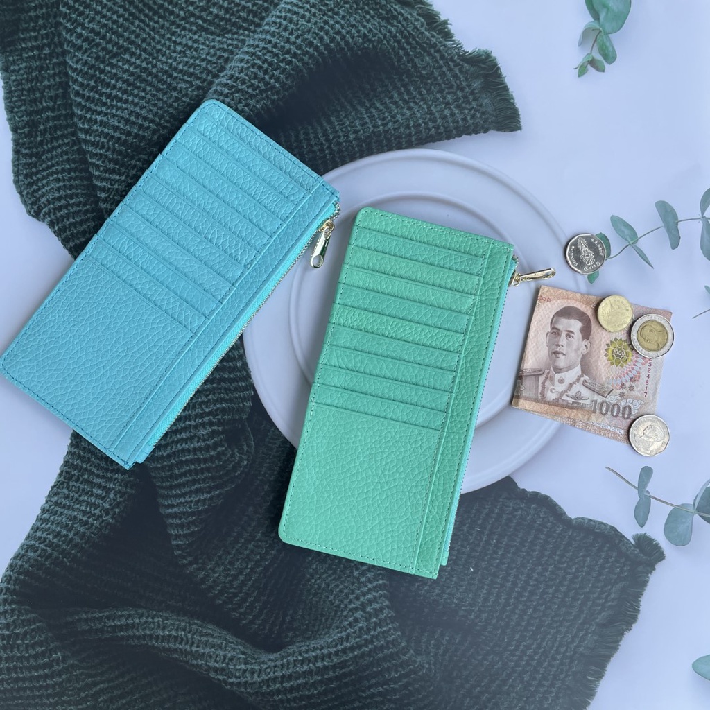 🎀 กระเป๋าสตางค์หนังวัวแท้ 🎉 Wallet  กระเป๋าบัตร Card Holder S8-87
