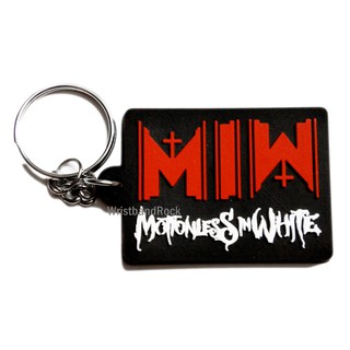 MOTIONLESS IN WHITE พวงกุญแจ ยาง เท่ๆ   พังค์ แทรช ร็อค 2-3 วันรับของ MIW328