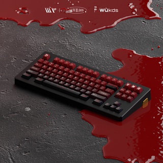 WUKDS ใหม่ BLOOD Keycaps 150 คีย์ PBT Dye-Sublimation Keycaps Cherry Profile Keycaps สำหรับ Cherry Gateron MX Switches คีย์บอร์ด