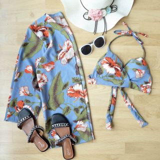 Set 2ชิ้น บิกินี่ฮาวาย🌴
