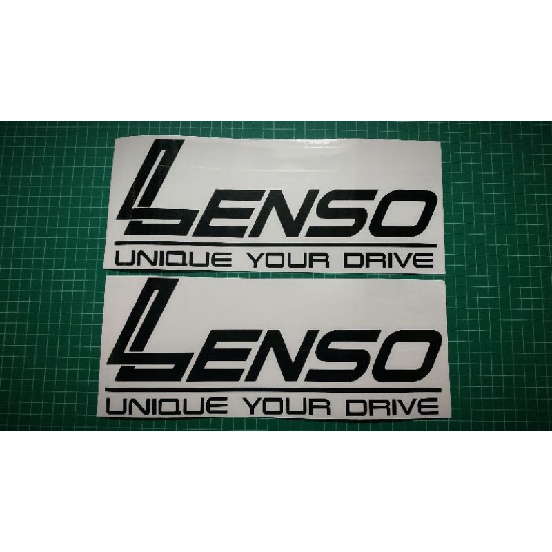 สติ๊กเกอร์ LENSO 1 คู่  #สติ๊กเกอร์แปะท้ายรถ #สติ๊กเกอร์แต่งรถ