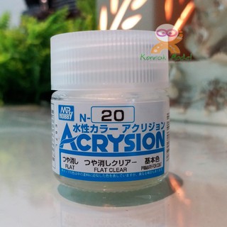 สีสูตรน้ำ Acrysion N20 FLAT CLEAR 10ml