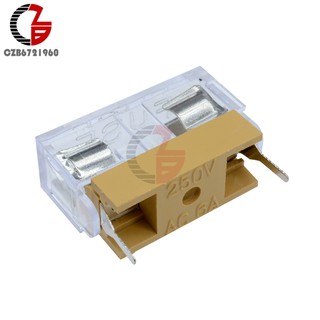 10PCS Panel Mount PCB Fuse Holder Case w Cover 5x20mm With Transparent Cover 5*20 Fuse Holder