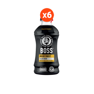 [แพ็คสุดคุ้ม 6 ขวด] กาแฟ BOSS ไมลด์ลี่ สวีท ขนาด 250 มล.