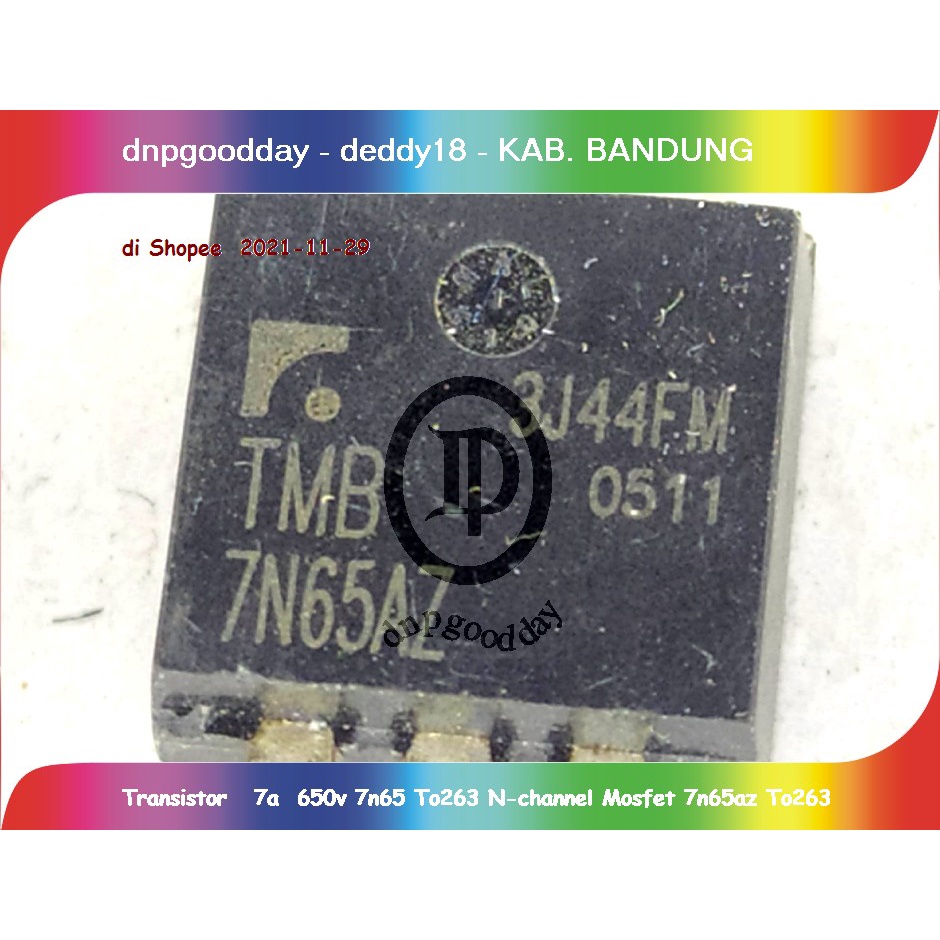 ทรานซิสเตอร์ 7a 650v 7n65 To263 N-channel Mosfet 7n65az To263