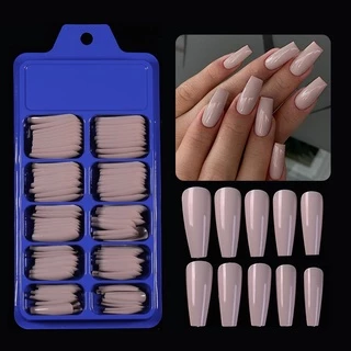 เล็บปลอมอะคริลิค เนื้อแมตต์ สีแคนดี้ 100 ชิ้น ต่อชุด COD