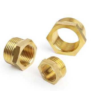 1/8" 1/4" 3/8" 1/2" 3/4" Male to Female Thread Brass Hose Reducing Bushing Copper Pipe Connectors