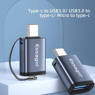 Essager 3.0 /otg type c /micro usb to type c /usb otg type c/ สําหรับเมาส์ โทรศัพท์มือถือ คอมพิวเตอร์ แท็บเล็ต สายเคเบิลข้อมูล