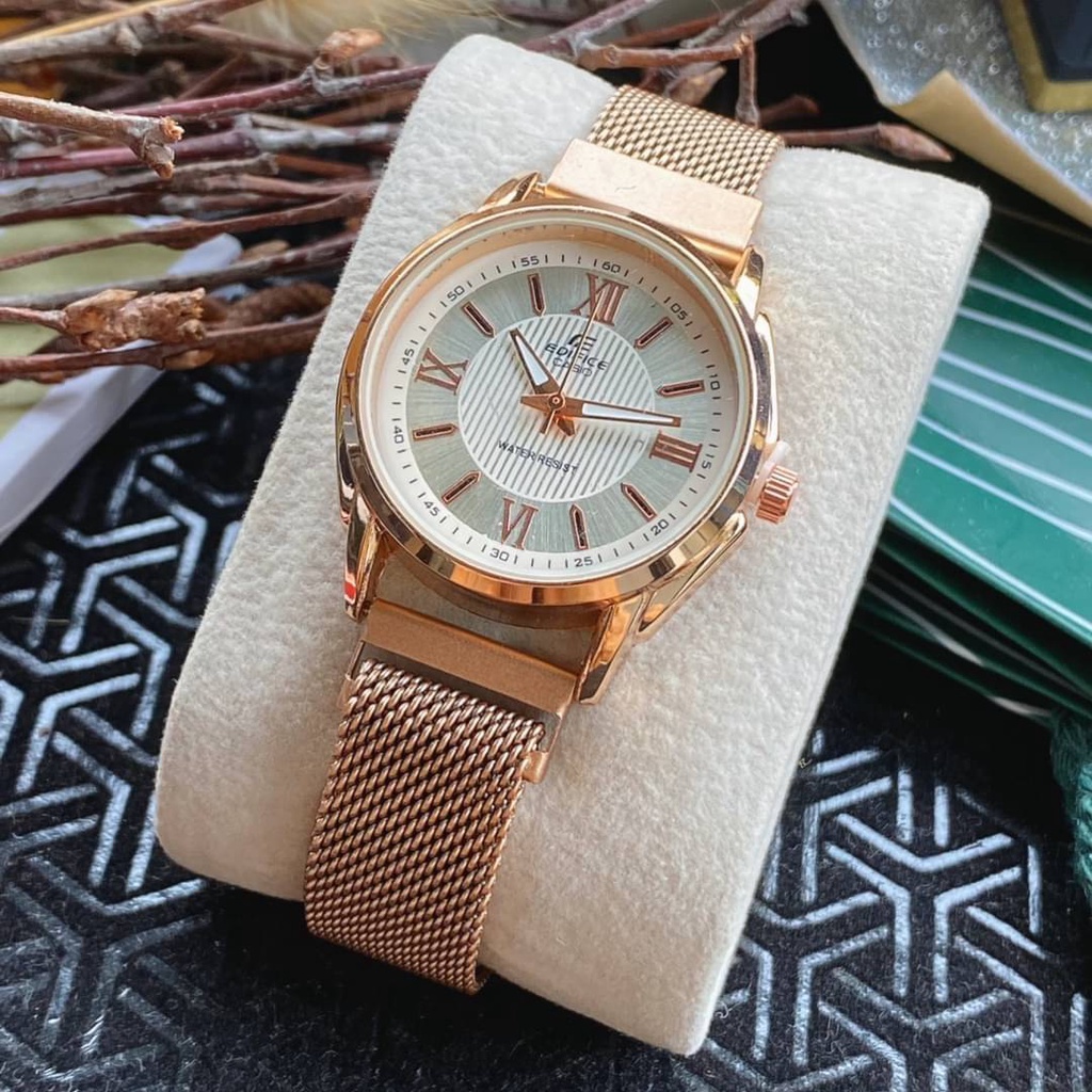 นาฬิกาคาสิโอ นาฬิกาผู้หญิงcasio นาฬิกาคาสิโอชาย CASIO Edifice 💥 คาสิโออิดิฟิดสายแม่เหล็กมาสีใหม่