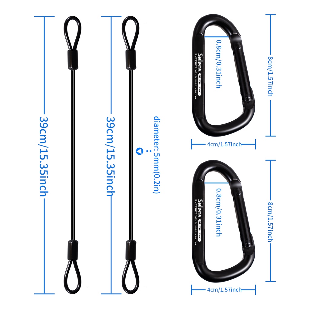 SELENS สายเชือกคล้องเอวสําหรับ Limbing With Wire Counterweight ตะขอล็อค - รูปที่ 5