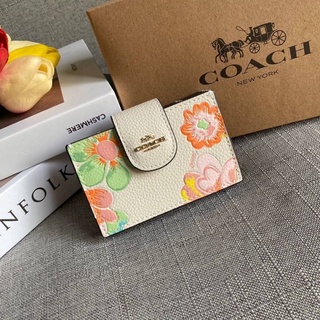 COACH C8325 ACCORDION CARD CASE WITH DREAMY LAND FLORAL PRINT