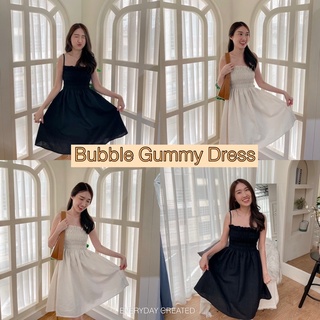bubble gummy dress - เดรสสายเดี่ยวสั้น