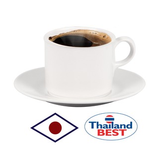 แก้วกาแฟ+จานรอง แพ็ค6ชุด/ ชุดละ47 เมลามีนแท้100% Made in Thailand