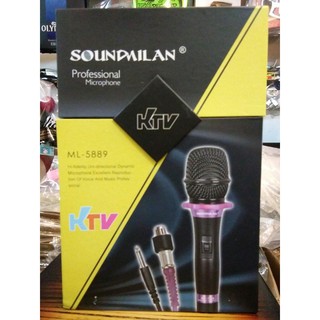 🎥 ไมค์ SOUNDMILAN Microphone รุ่น ML- 5889 KTV 🎯 ไมค์โครโฟน ไมค์ร้องเพลง ไมค์พูด ไมค์เวที พร้อมสายสัญญาณ - ส่งด่วน