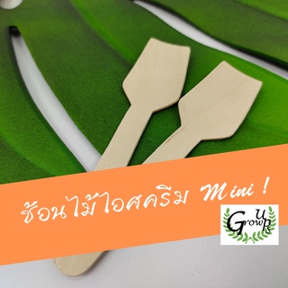 ช้อนไม้ ไอศครีม ใช้แล้วทิ้ง ผลิตจากไม้ ขนาดเล็กหัวตัด ขนาด 9…