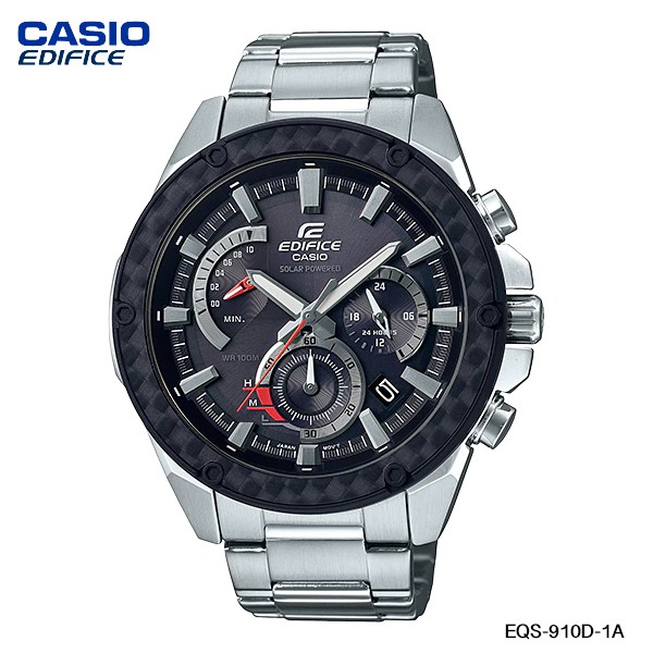 นาฬิกาข้อมือ Casio Edifice Chronograph โครโนกราฟพลังงานแสงอาทิตย์ รุ่น EQS-910D-1A
