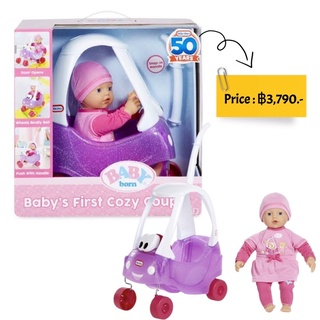 ตุ๊กตาทารก : Baby Born Babys First Cozy Coupe with Soft-Bodied Baby Doll