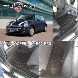 พรมปูพื้นรถยนต์ พรมกระดุม รถ MINI COOPER GEN1 รหัส R50 R52 R53 ปี 2001 - 2008 ชุดพรมพื้น จำนวน 4 ชิ้น