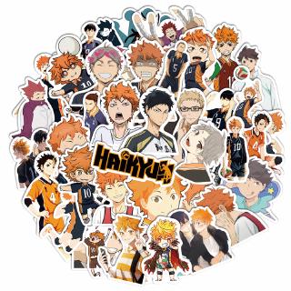 สติ๊กเกอร์กันน้ําลายการ์ตูน Haikyuu สําหรับติดตกแต่งคอมพิวเตอร์แล็ปท็อป 52ชิ้น/ชุด