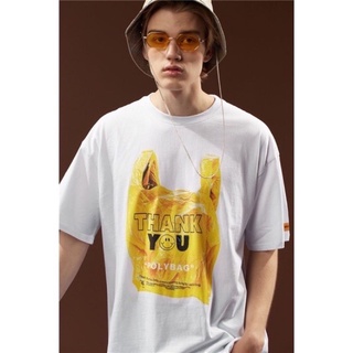 [ใส่โค้ด PRATY15  ลดเพิ่ม 10.-] praty15 เสื้อยืดคอกลม oversize รุ่น thank you