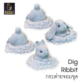 "กระต่ายจอมขุด DIG Rabbit" (1 ตัว) ปูนปั้น ตุ๊กตา จัดสวน ประดับสวน แต่งสวน"Bunny Brown"