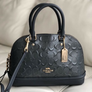 COACH MINI SIERRA SATCHEL SIGNATURE DEBOSSED PATENT LEATHER